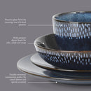 Elite Matisse 16 Piece Double Bowl Dinnerware Set