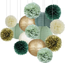 Sage Green Party Decorations, Sage Green Paper Lanterns