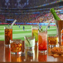 [ 12 Pack ] Glass Cups with Glass Straws Highball & Rock Drinking Glasses