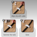 Cable Clips with Steel Nails, 200 pcs