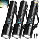 3 Pack Rechargeable Flashlights High Lumens