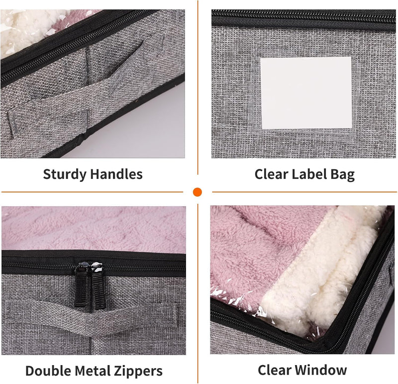 Fixwal 2 Pack Under Bed Storage Containers