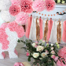 Pink Rose Gold Birthday Party Decorations Set,