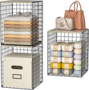 Taller Closet Organizers and Storage with Wood Top