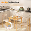 Bamboo Dining Table, Square Dining Table for 2, 27.6" Kitchen Table