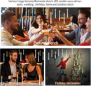 Flameless Floating Candles with Wand，12 Pcs Magic LED Hanging Taper Candles