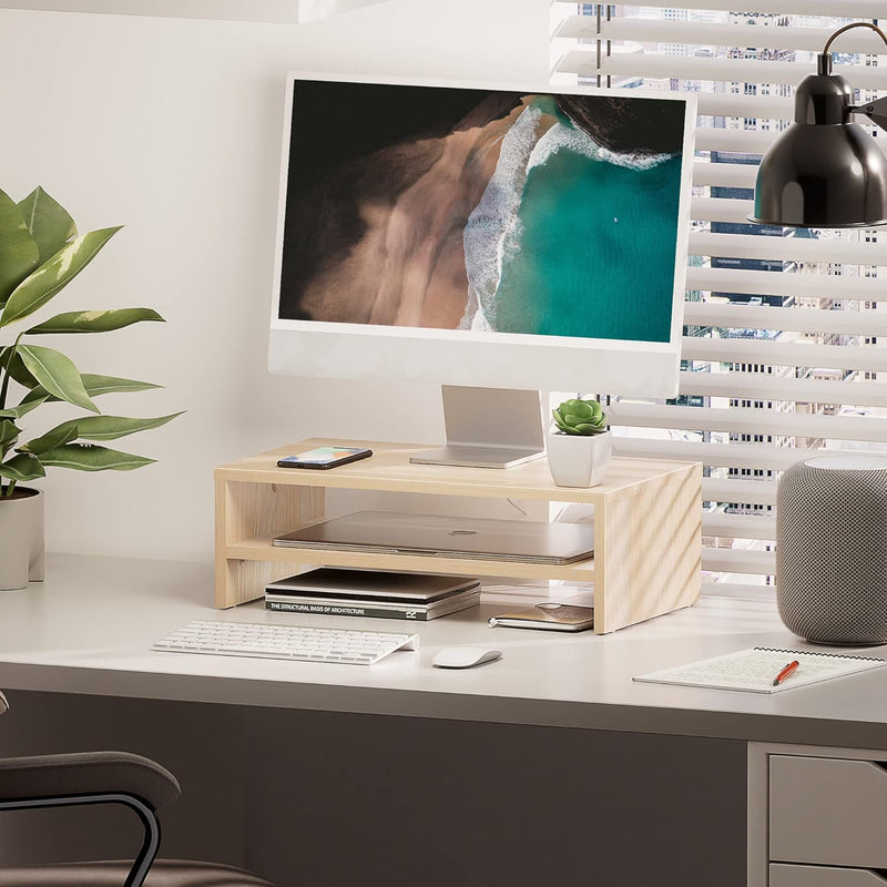 FITUEYES Monitor Stand Computer Monitor Riser Shelf
