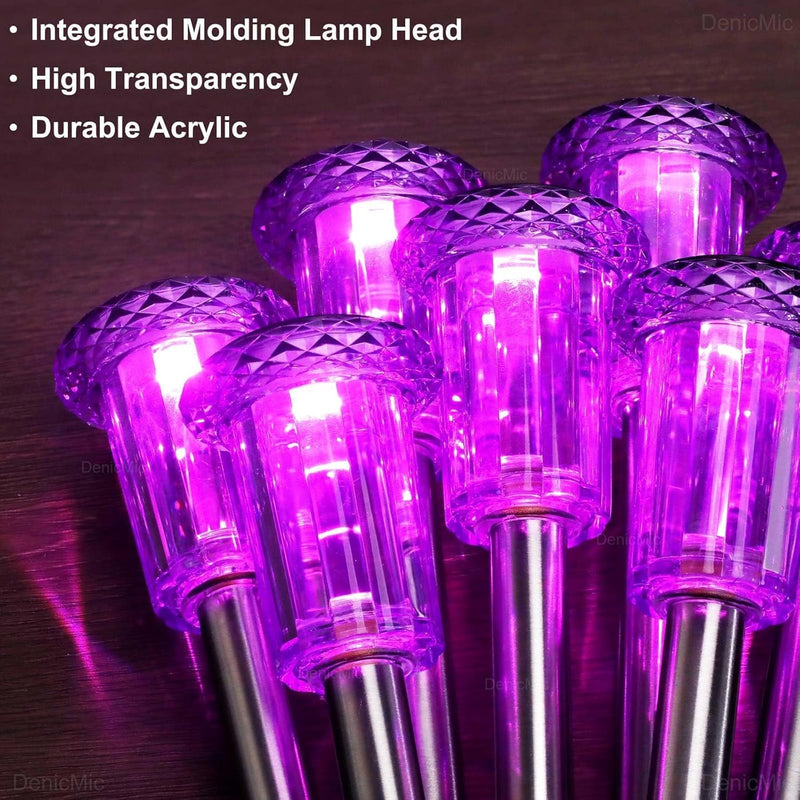 Halloween Solar Lights Outdoor 15 Pack Purple LED Waterproof Yard Garden