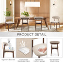 Wooden Dining Chairs Set of 2, Modern Fabric Upholstered Kitchen Chairs set