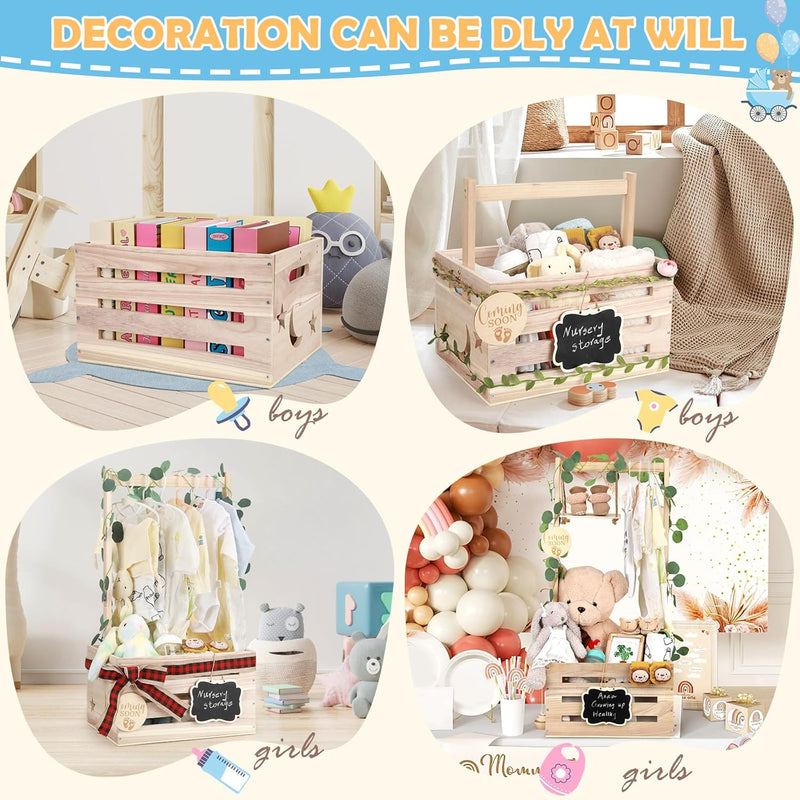 Wooden Baby Shower Crate Closet
