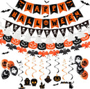 Halloween Party Decoration Set, Orange and Black Banner