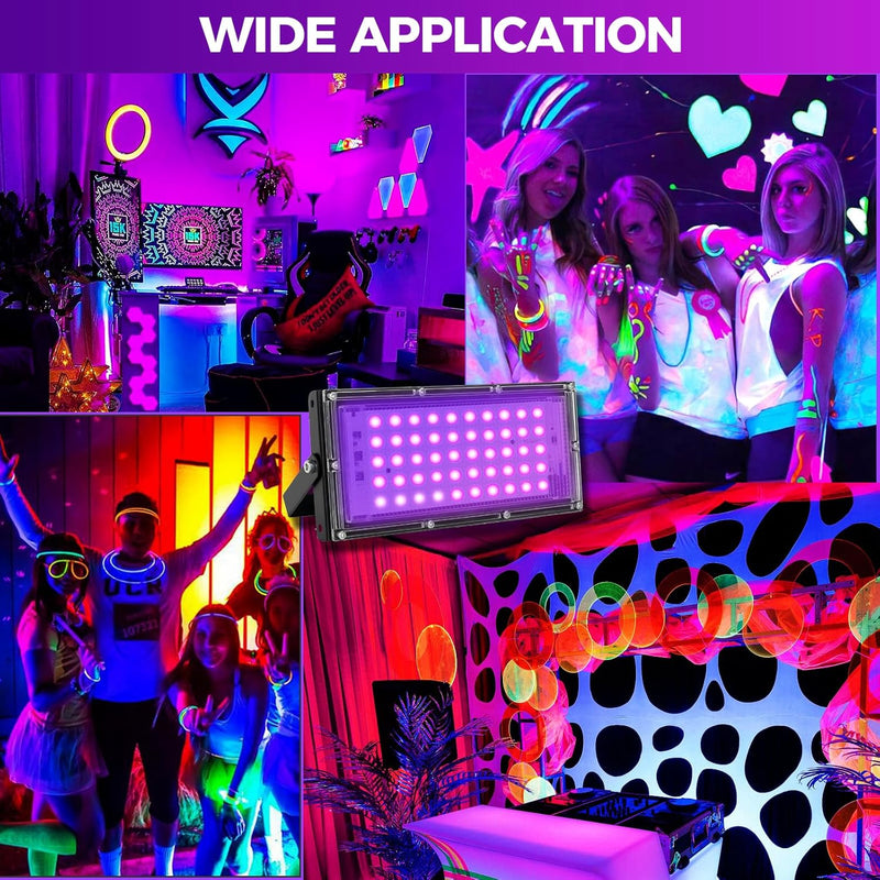 50W LED Black Lights for Glow Party
