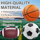 3-Pack Sports Balls with Pump – Basketball, Soccer, Football