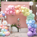 140PCS Pastel Rainbow Balloon Arch Garland Kit