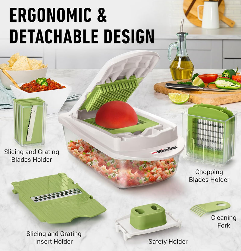 Mueller Pro-Series 10-in-1, 8 Blade Vegetable Chopper
