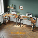 CubiCubi L-Shaped Computer Desk