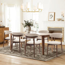 Wooden Dining Chairs Set of 2, Modern Fabric Upholstered Kitchen Chairs set