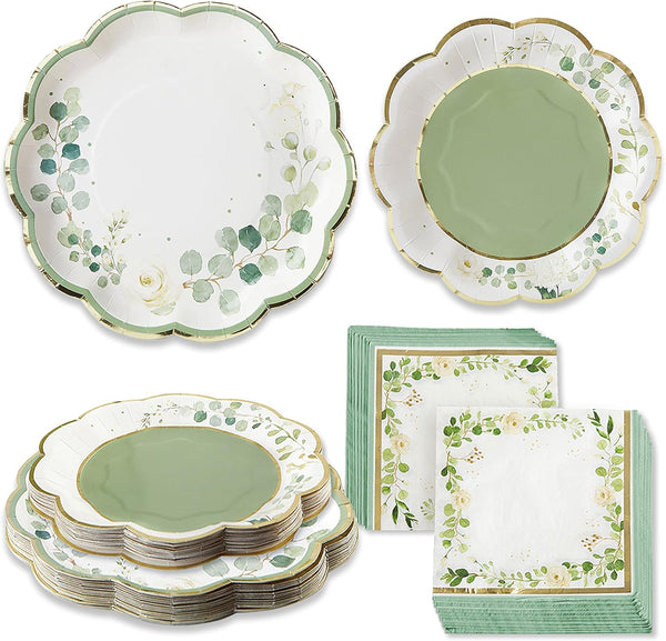 Floral Botanical Garden 62 Piece Plates