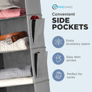 Hanging Closet Organizer - 6 Shelf Storage for Clothes