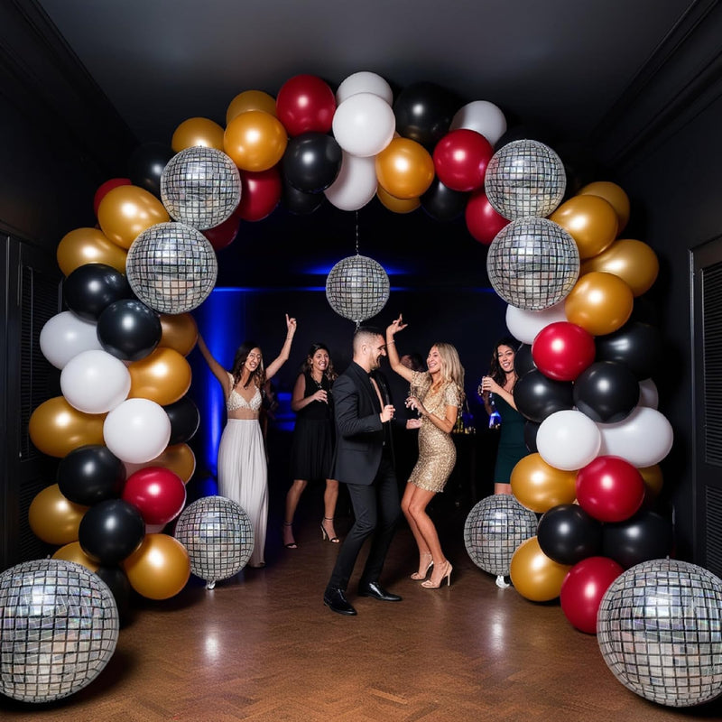 Disco Ball Balloons Pack of 14 for Disco Party