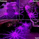 Halloween Solar Lights Outdoor 15 Pack Purple LED Waterproof Yard Garden