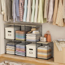 Taller Closet Organizers and Storage with Wood Top