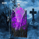 Halloween Decorations Outdoor, 2 Pack Hanging Light Ghost Spooky Skeletons