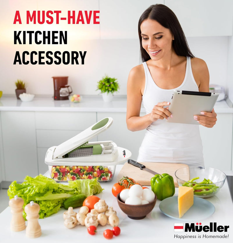 Mueller Pro-Series 10-in-1, 8 Blade Vegetable Chopper