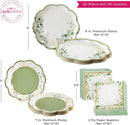Floral Botanical Garden 62 Piece Plates