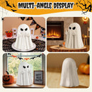Halloween Middle Light Up Ghost Figurine,5.1" Large Cute Spooky Ghost Statue