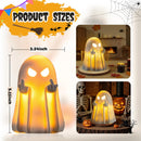 Halloween Middle Light Up Ghost Figurine,5.1" Large Cute Spooky Ghost Statue