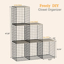 Taller Closet Organizers and Storage with Wood Top