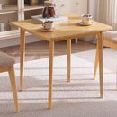 Bamboo Dining Table, Square Dining Table for 2, 27.6" Kitchen Table
