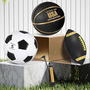 Sratte 3-Piece Sports Ball Set with Pump & Bag