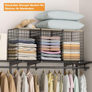 Taller Closet Organizers and Storage with Wood Top