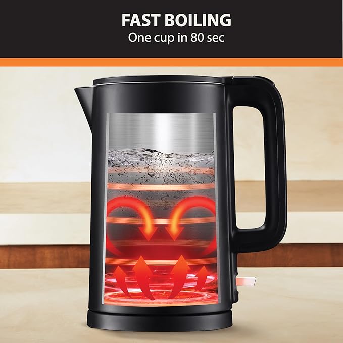 Electric Kettle, Cool Touch Stainless Steel Interior
