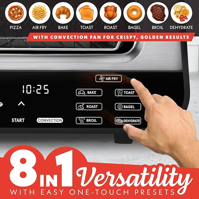 Gourmia Indoor Oven Air Fryer Toaster