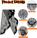 Halloween Decorations Indoor Fireplace Mantel Scarf, Black Lace Spiderweb