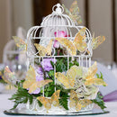 60 Pcs 3D Iridescent Gold Butterfly Decorations