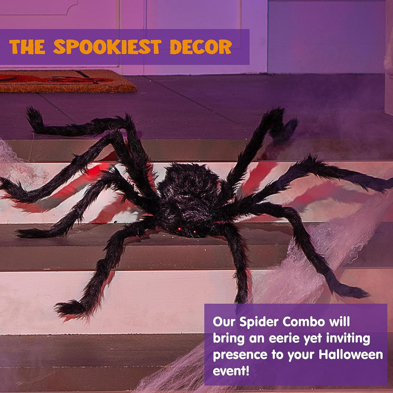 Halloween Spider Outdoor Decorations, Scary Giant Large Spider Props