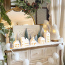 Christmas Decorations - Christmas Village Sets of 5 Lighted Ceramic Houses