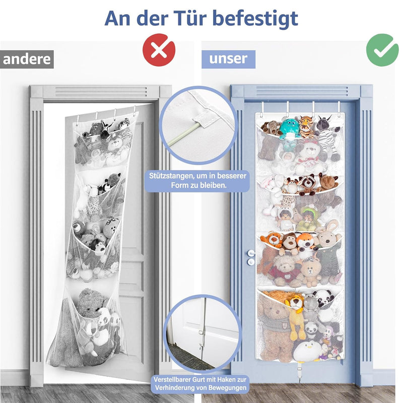 Over Door Large Plush Toy Organizer