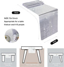 Glitter Disco Party Table Runner Mirror Silver Runner