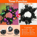 9 FT 72 LED Willow Vine Twig Decor with Purple & Green & Orange Lights