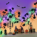 9 FT 72 LED Willow Vine Twig Decor with Purple & Green & Orange Lights