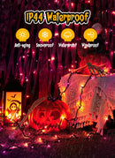 Halloween String Lights Orange & Purple 100 Count 25 Feet Incandescent Bulb
