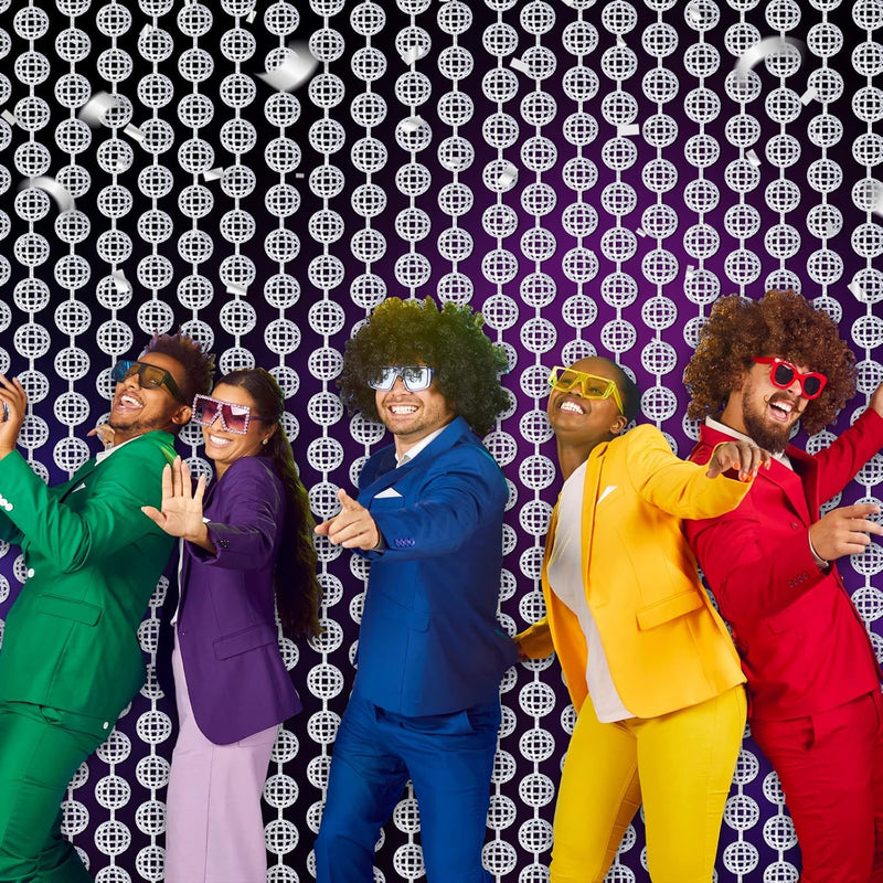 Disco Party Decorations, 2 Pack Disco Ball Photo Booth