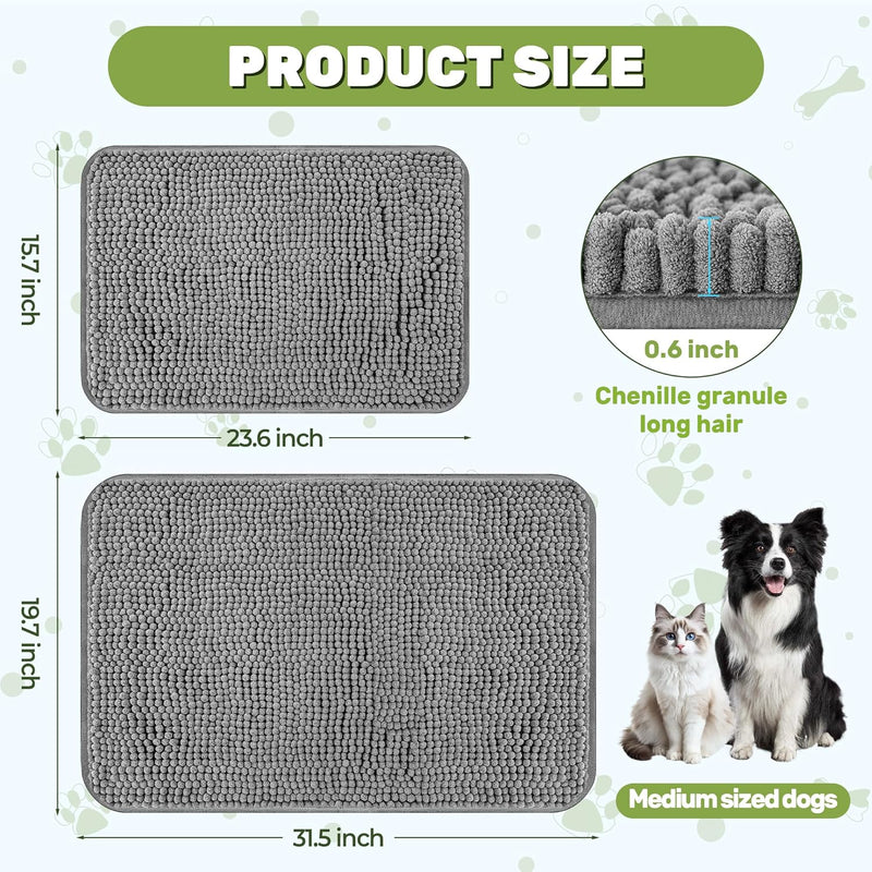 2pcs Dog Food mats for Floors Waterproof