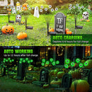 Halloween Decorations Outdoor Solar Lights, 4 Pack 24 LED Solar Halloween Lights