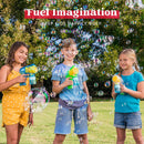 3 Packs Automatic Bubble Guns with 3 Solutions